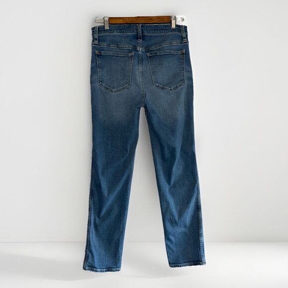 Madewell Stovepipe Jeans Womens 27 High Rise Ankle Stretch Classic Blue Denim - Picture 4 of 16